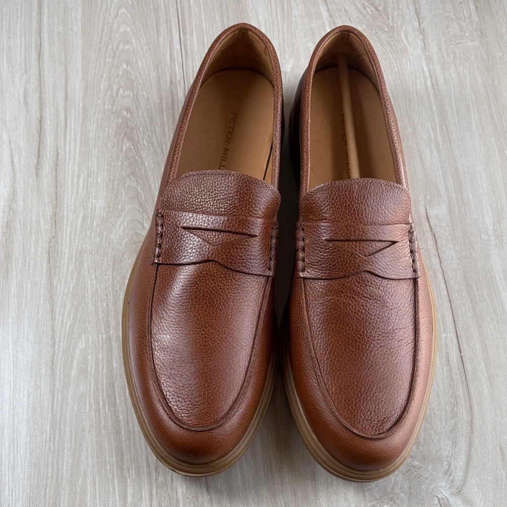 Peter Millar Chestnut Leather Loafers